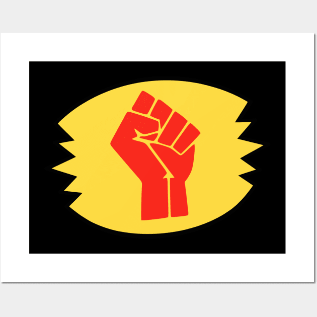 BLM PROTEST HERO FIST Wall Art by AnalogJunkieStudio